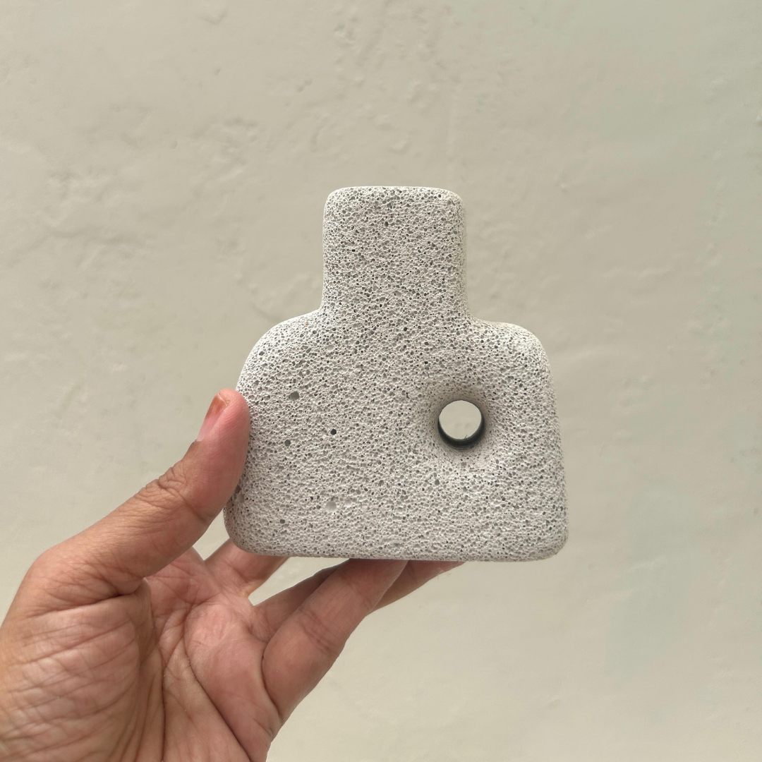 Unique Shape White Scandi Vase