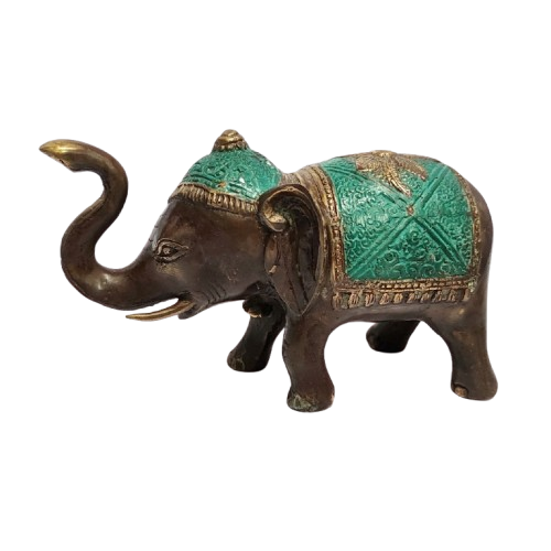 5.9'' Tall Large Elephant Brass figurine