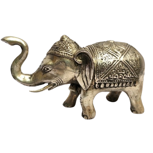 5.9'' Tall Large Elephant Brass figurine
