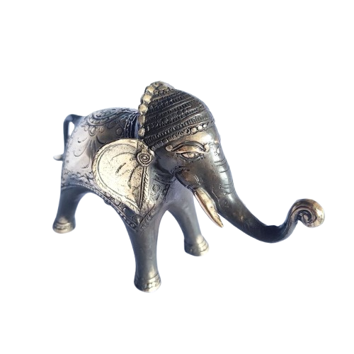 5'' Tall Elephant Brass Animal Miniature