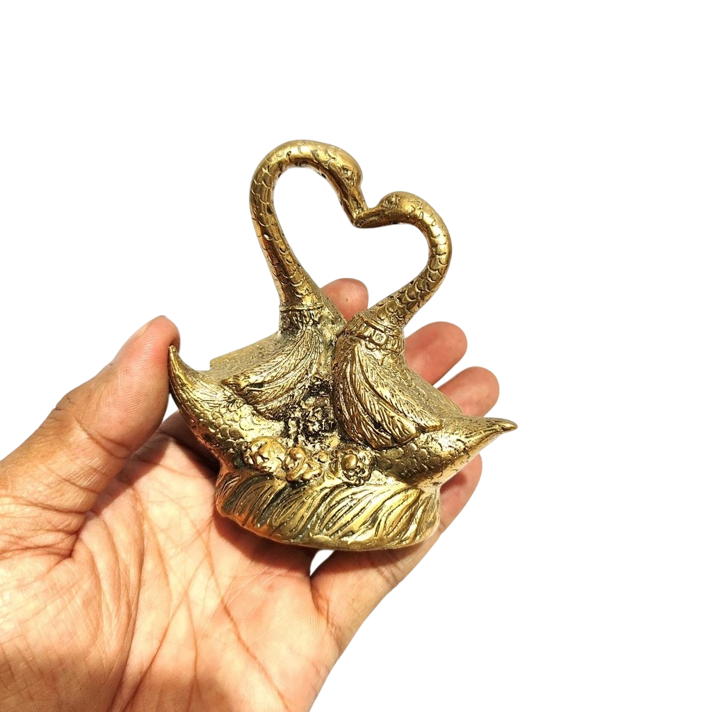 3.9'' Love Swan Brass Figurines