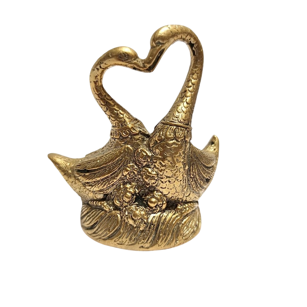 3.9'' Love Swan Brass Figurines