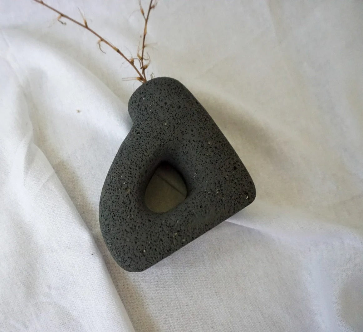 Minimalist Textured Concrete Vase
