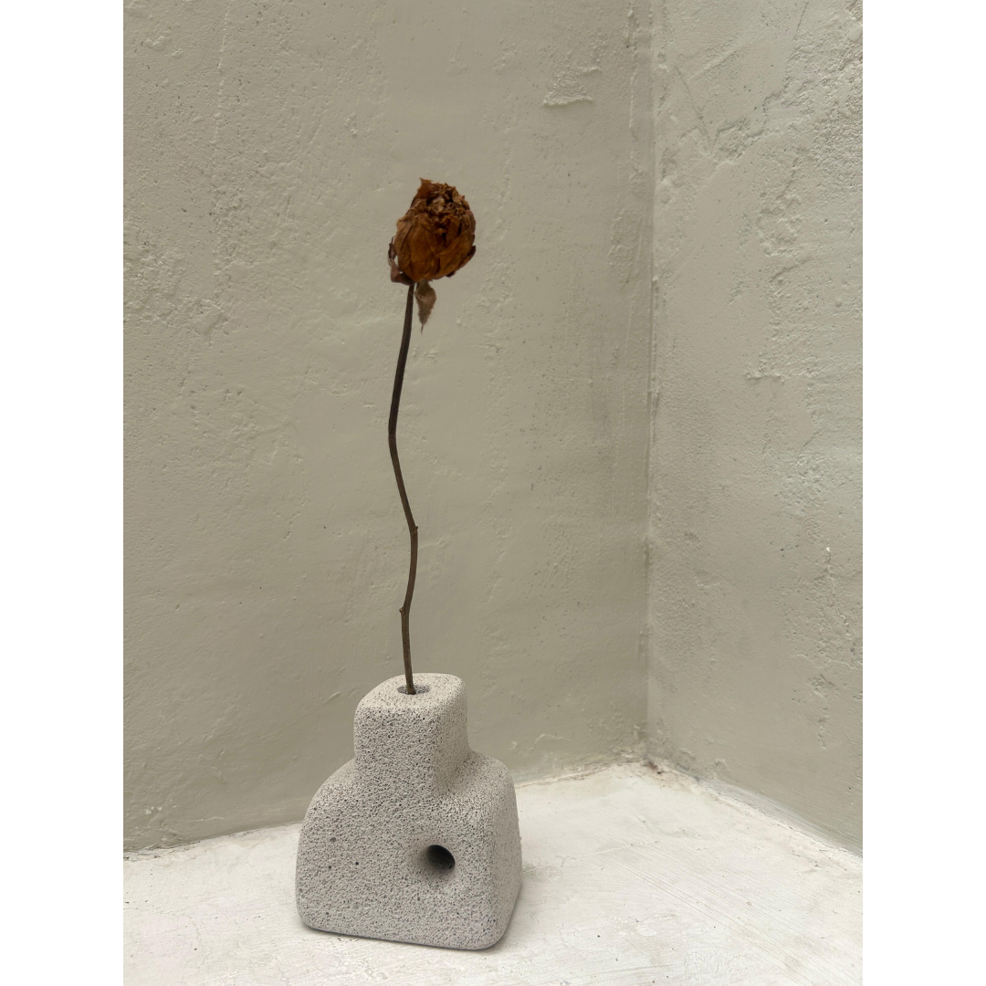 Unique Shape White Scandi Vase