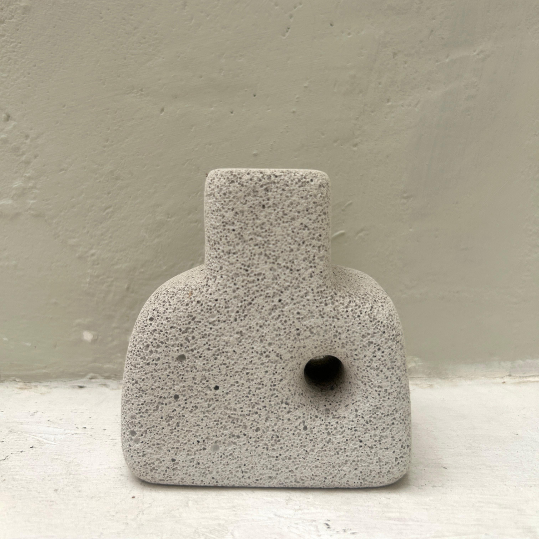 Unique Shape White Scandi Vase