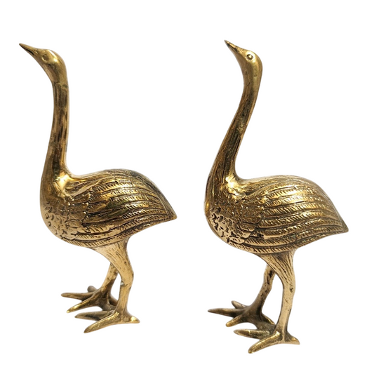 4.7'' Tall A Piece Stork Brass figurine