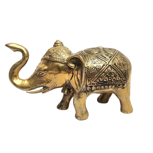 5.9'' Tall Large Elephant Brass figurine