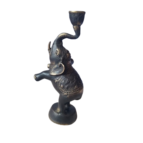 7.8'' Tall Vintage Standing Elephant Brass Figurine