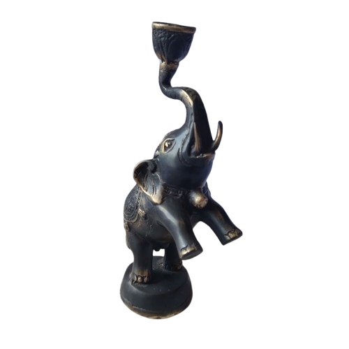 7.8'' Tall Vintage Standing Elephant Brass Figurine