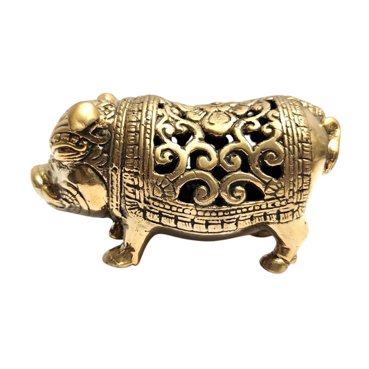 2.75'' Pig Gold Look Brass figurine