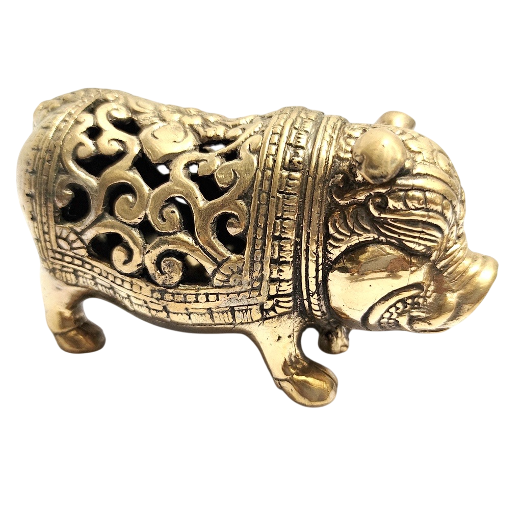 2.75'' Pig Gold Look Brass figurine