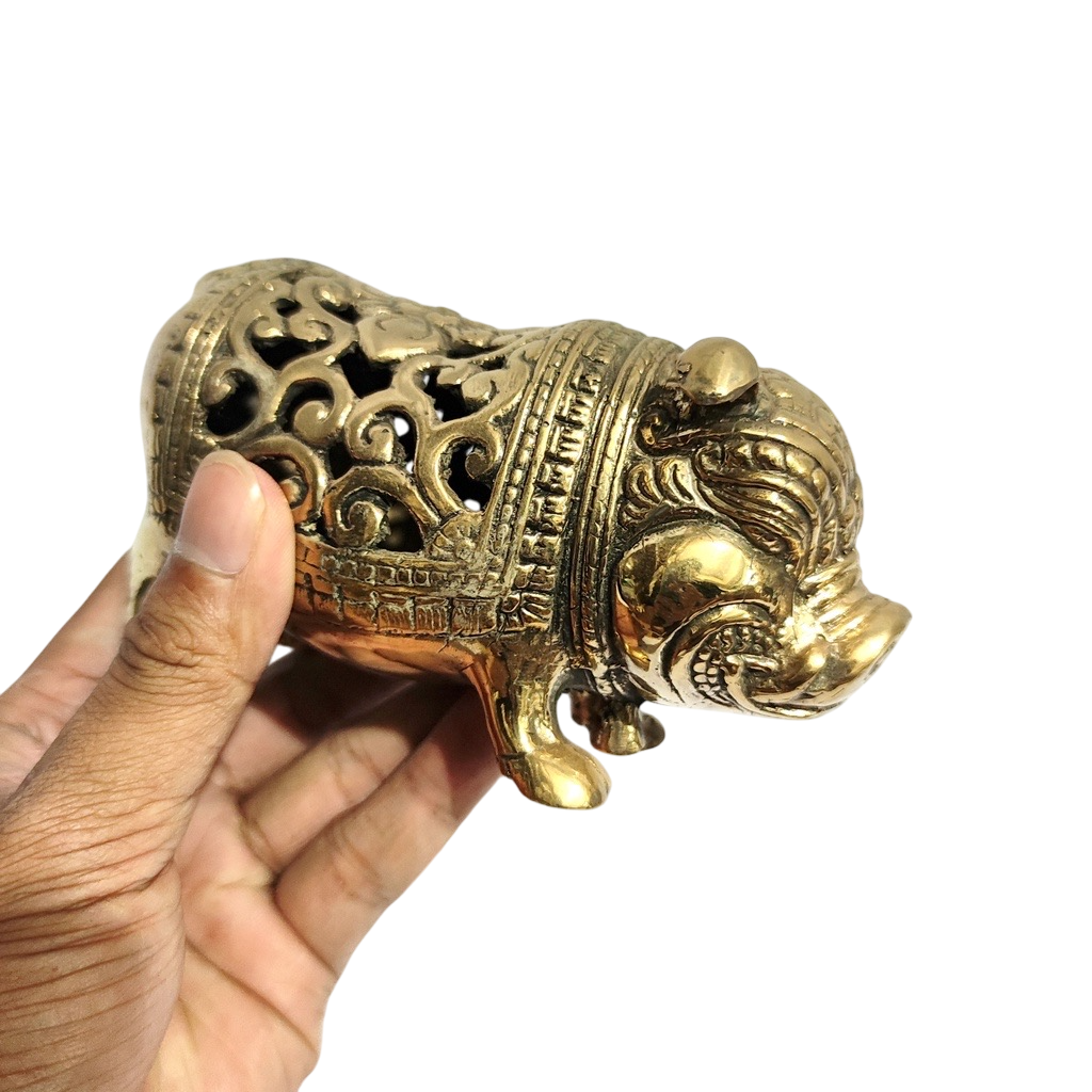 2.75'' Pig Gold Look Brass figurine