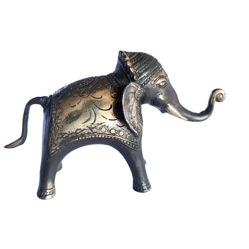 5'' Tall Elephant Brass Animal Miniature