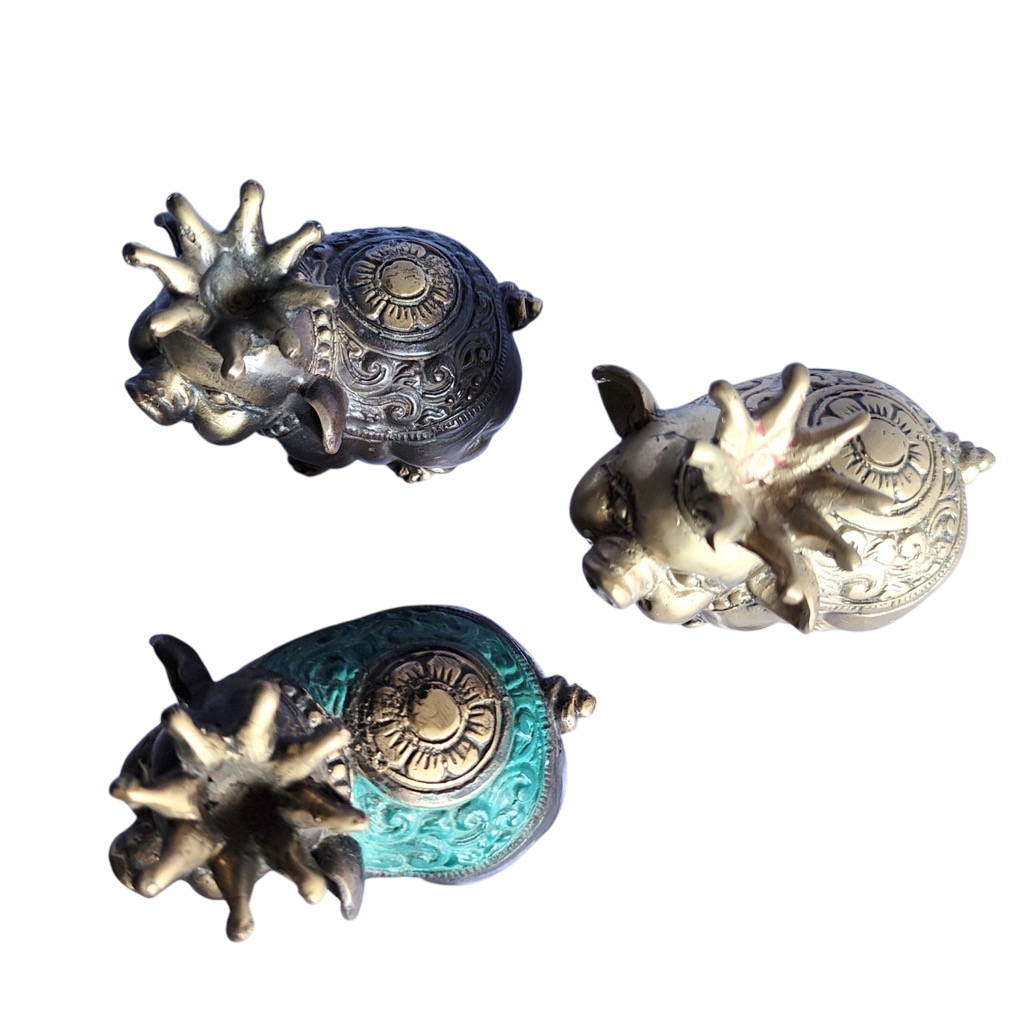 3.9'' King Pig Brass Figurine