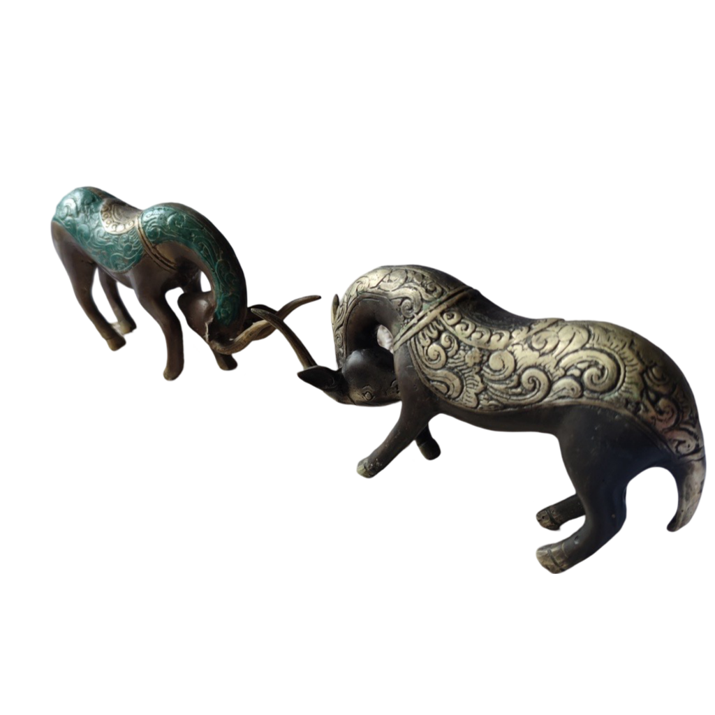 3.9'' Tall Goat Brass animal miniature
