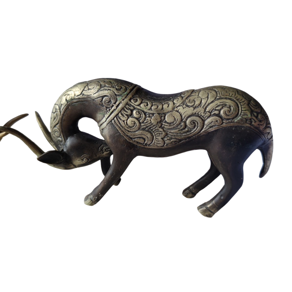 3.9'' Tall Goat Brass animal miniature