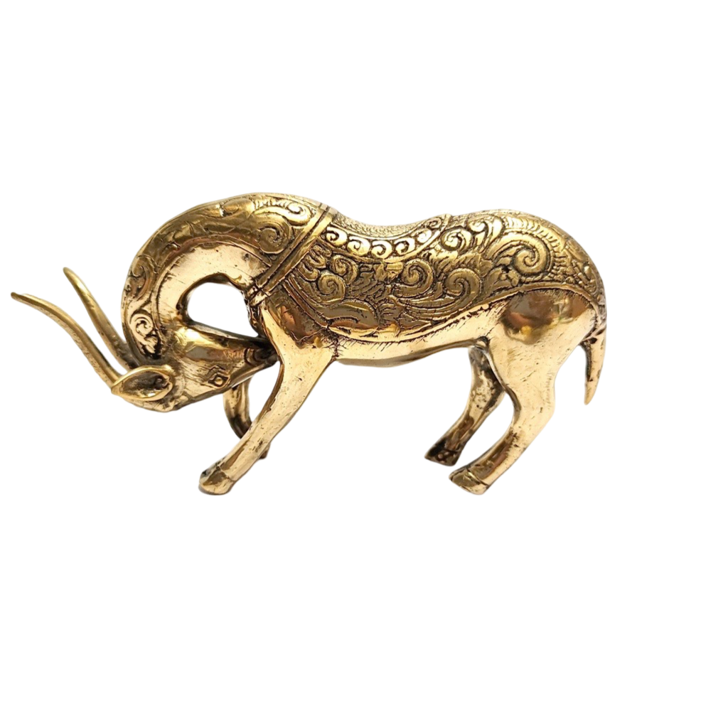 3.9'' Tall Goat Brass animal miniature