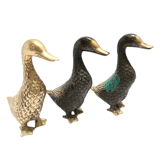 3.9'' Tall Duck Brass Animal Figurine